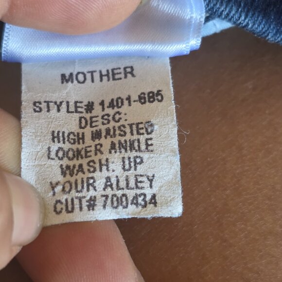 Mother Skinny Jeans High waisted Looker Ankle Size 24 - Picture 8 of 14